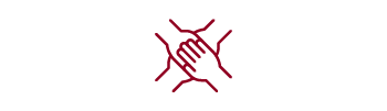 hand coming together collaboration icon